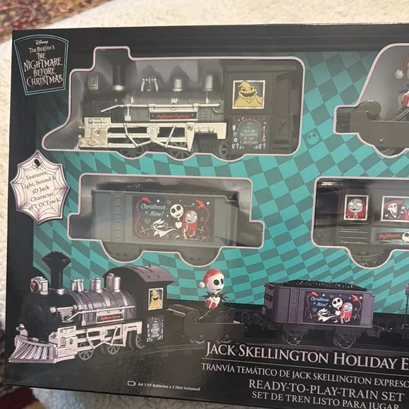 Disney Black and Silver Jack Skellington Holiday Train Set - Picture 3 of 6